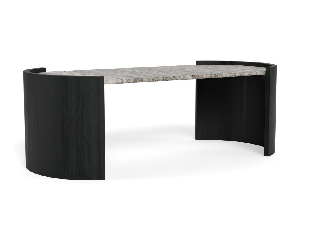 Masuta de cafea Zafra, Gri, 42x125x60 cm