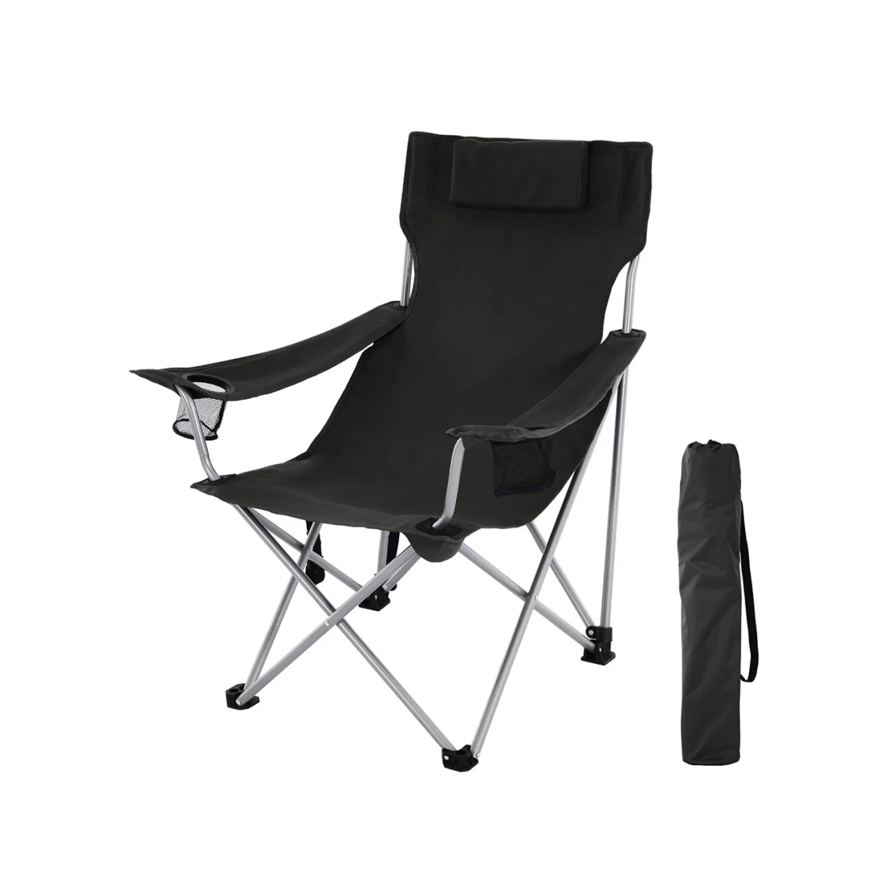 Scaun de camping Songmics Negru 81x70x91 cm