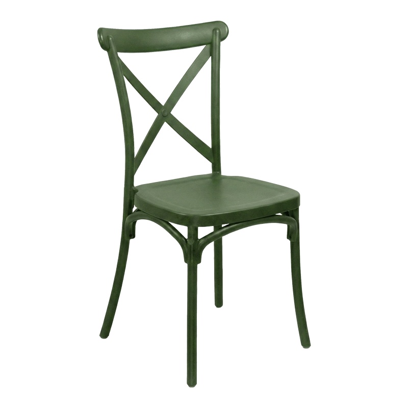 Scaun de gradina, Crossie, Verde inchis, 38x46.5x82 cm