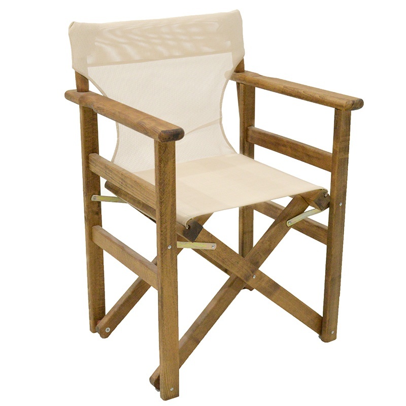 Scaun regizoral Retto Ecru 61x51x86 cm