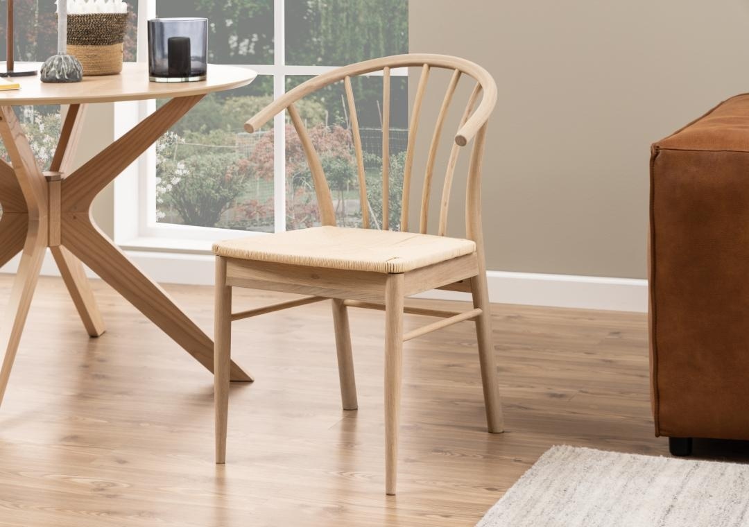 Set 2 piese Scaune dining Cassandra, Alb, 83x54x54 cm
