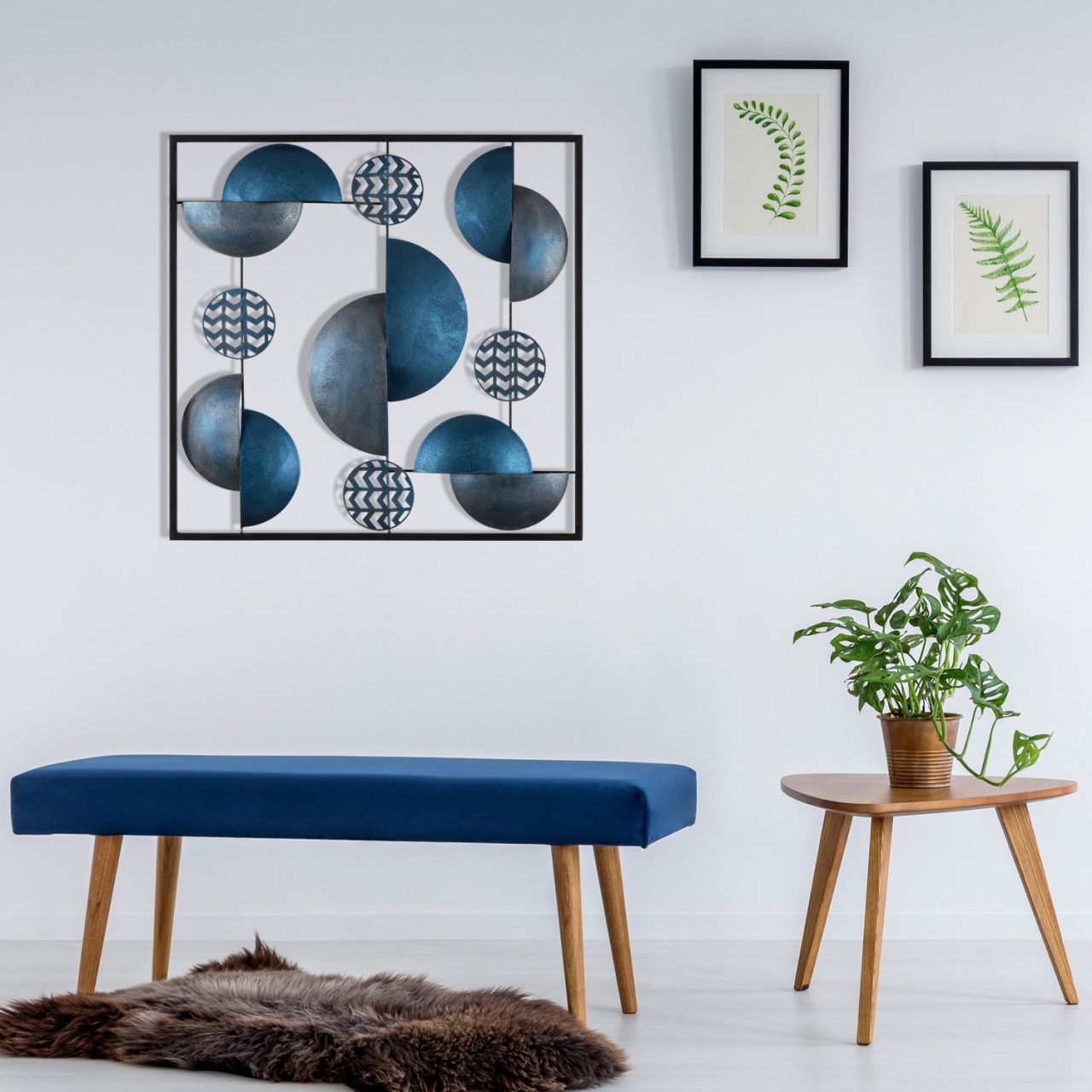 Tablou metalic Aurora Multicolor 55x55 cm