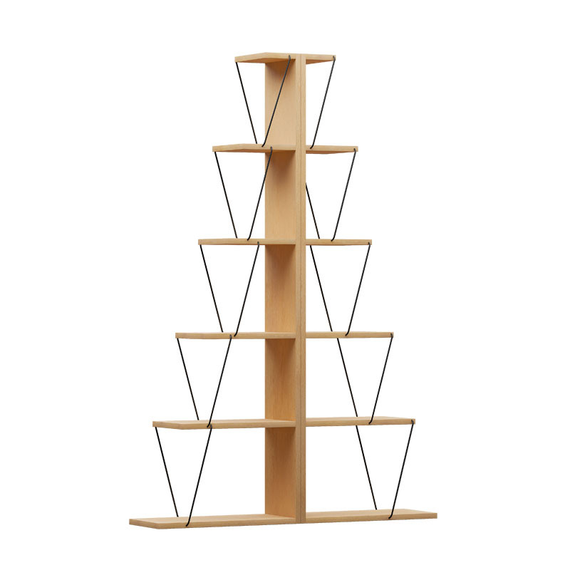 Biblioteca mini Tars sonoma - negru 130x22x146cm