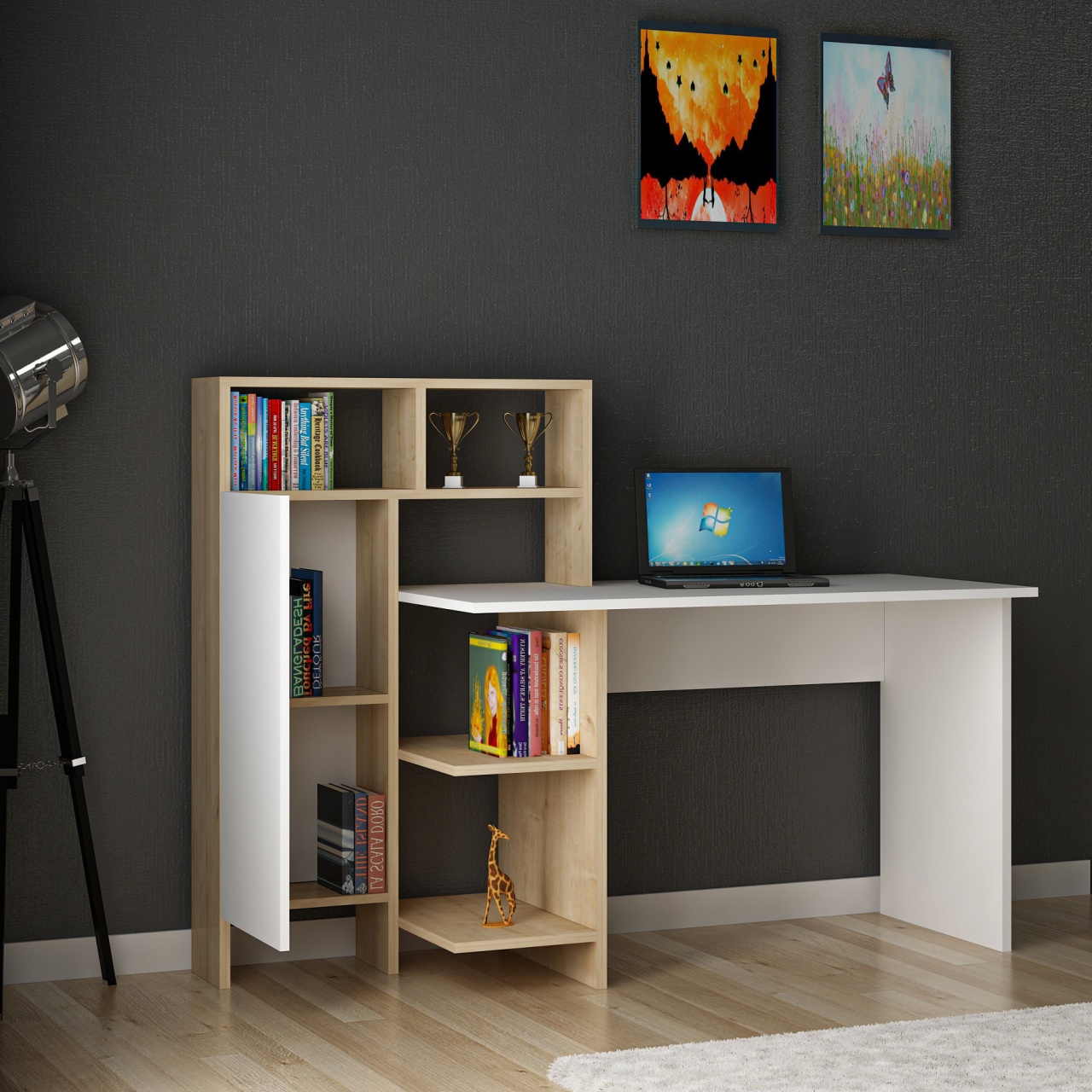 Birou Bugra Stejar 120x60x112 cm