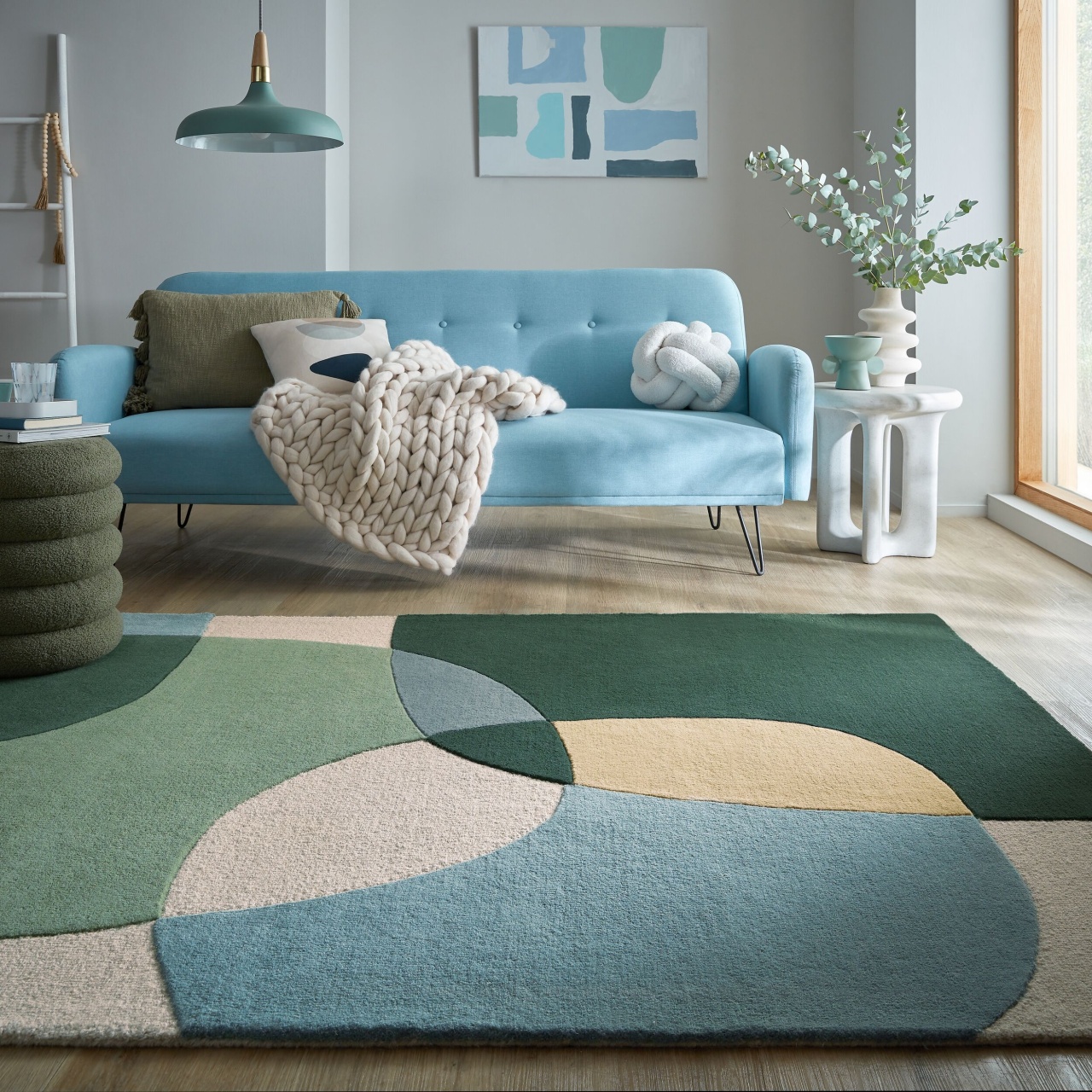 Covor Glow Verde 160x230 cm, Flair Rugs
