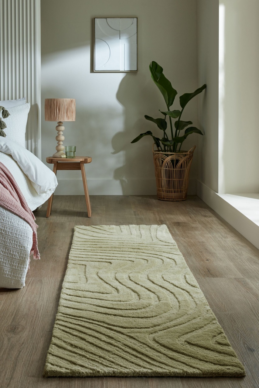 Covor traversa Mesmerise Verde 60x230 cm, Flair Rugs