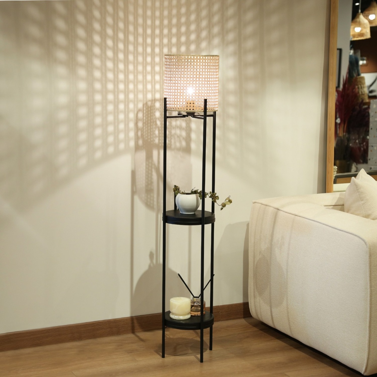Lampadar AYD-3335 Crem 19x20x140 cm