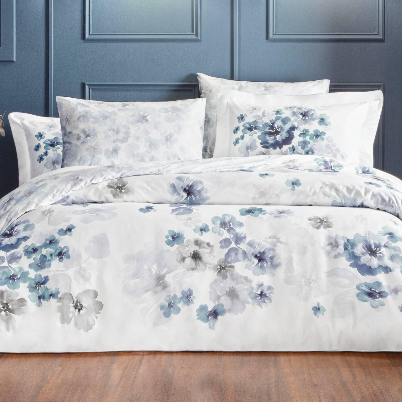 Lenjerie Orleans Blue (Bumbac Egiptean)