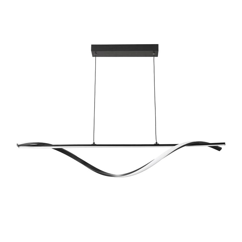 Lustra LED, Infinity, Negru, 120x12x150 cm
