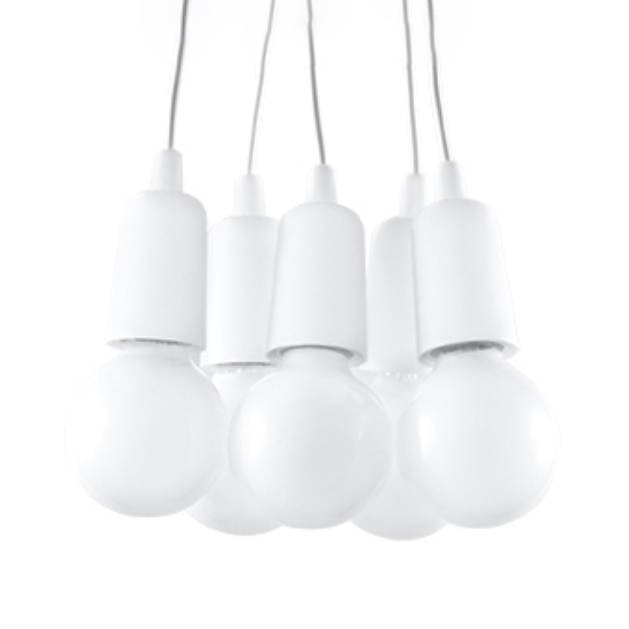 Lustra suspendata Diego Alb 25x25x90 cm