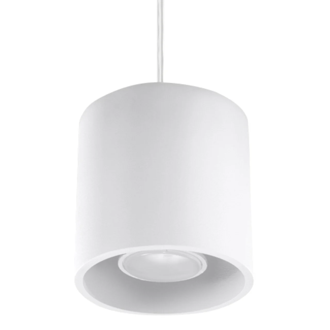 Lustra suspendata Orbis Alb 10x10x110 cm