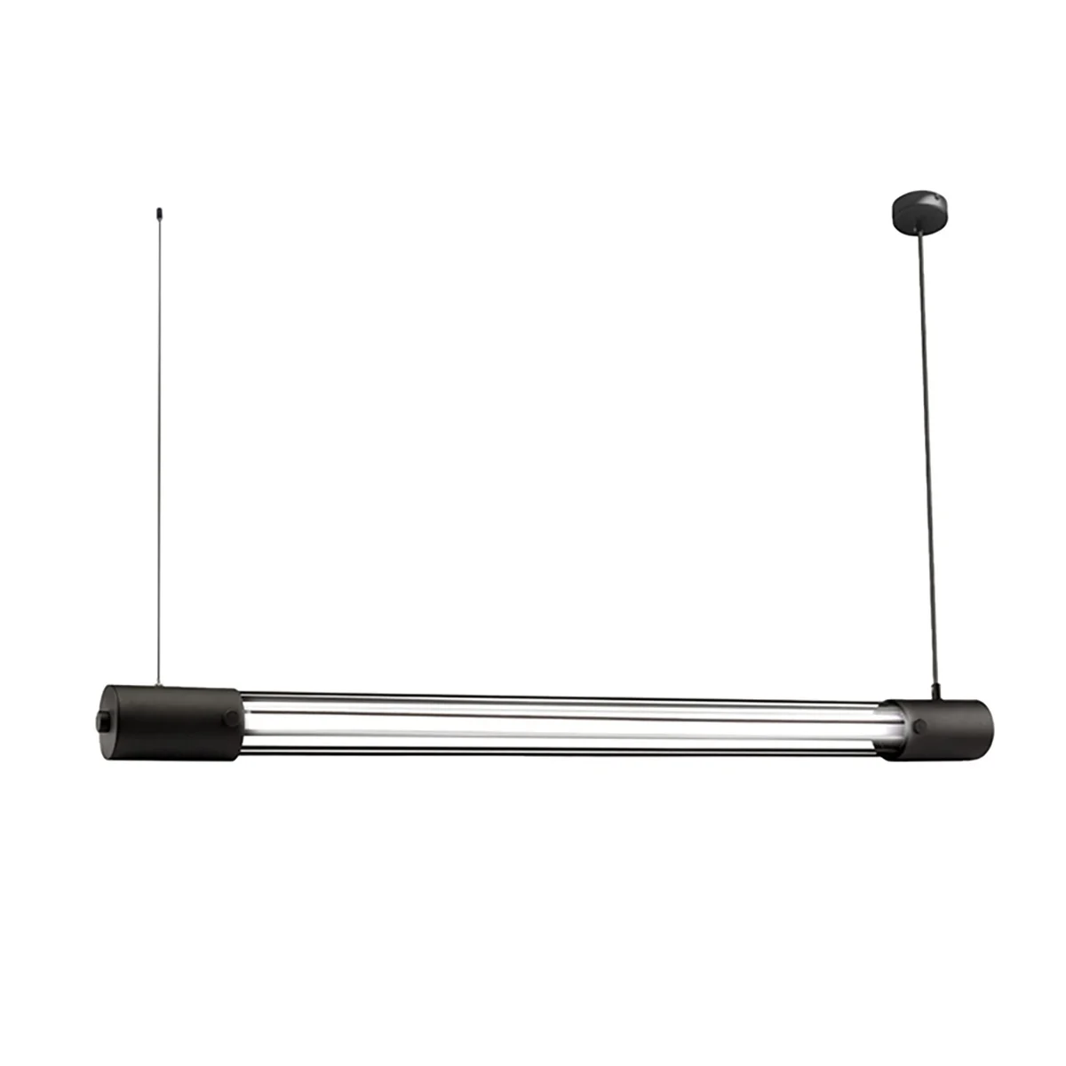 Lustra suspendata Valo Negru 6000K 95x8x150 cm