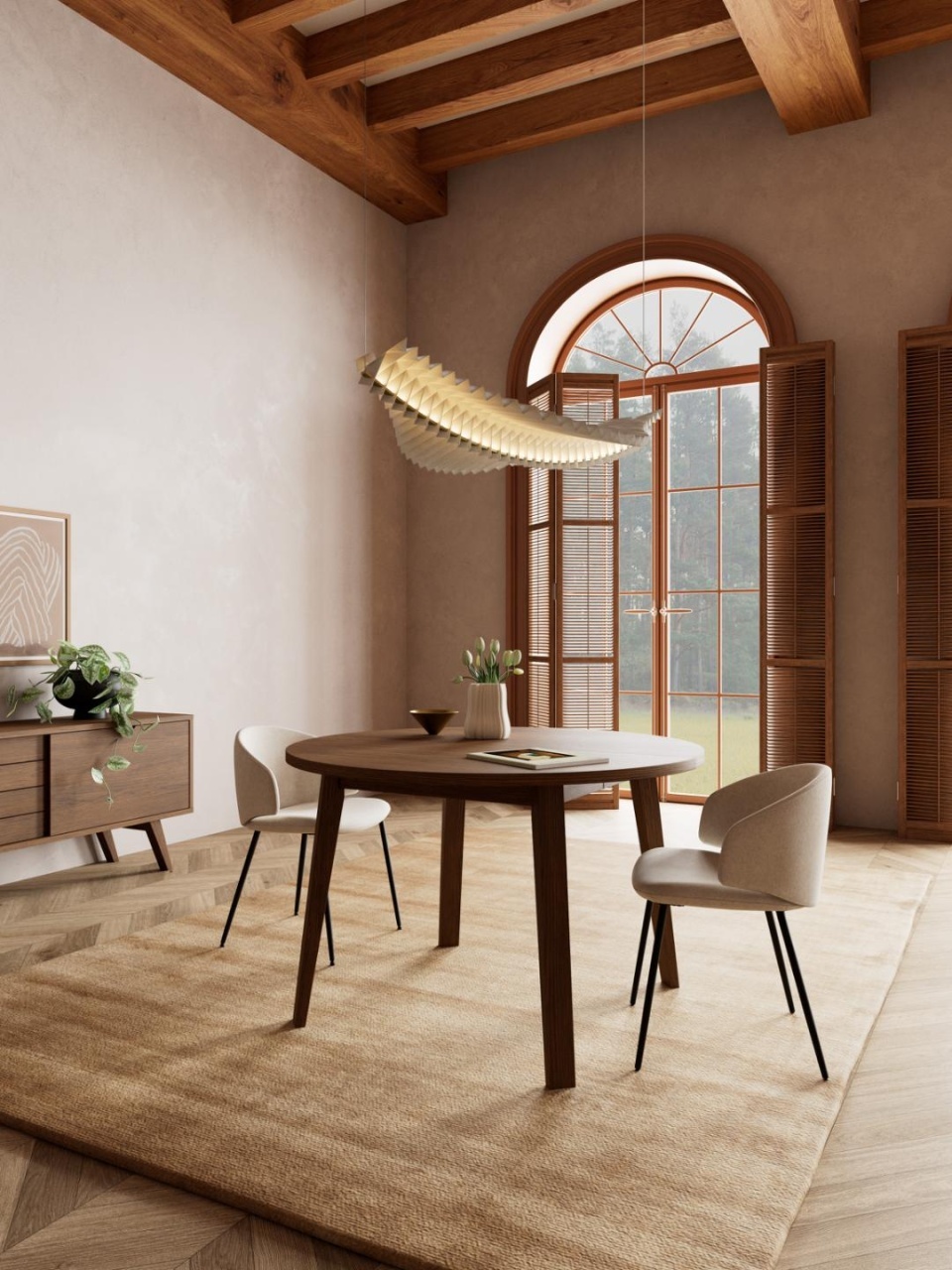 Masa dining A-Line, Gri, 75x220x120 cm