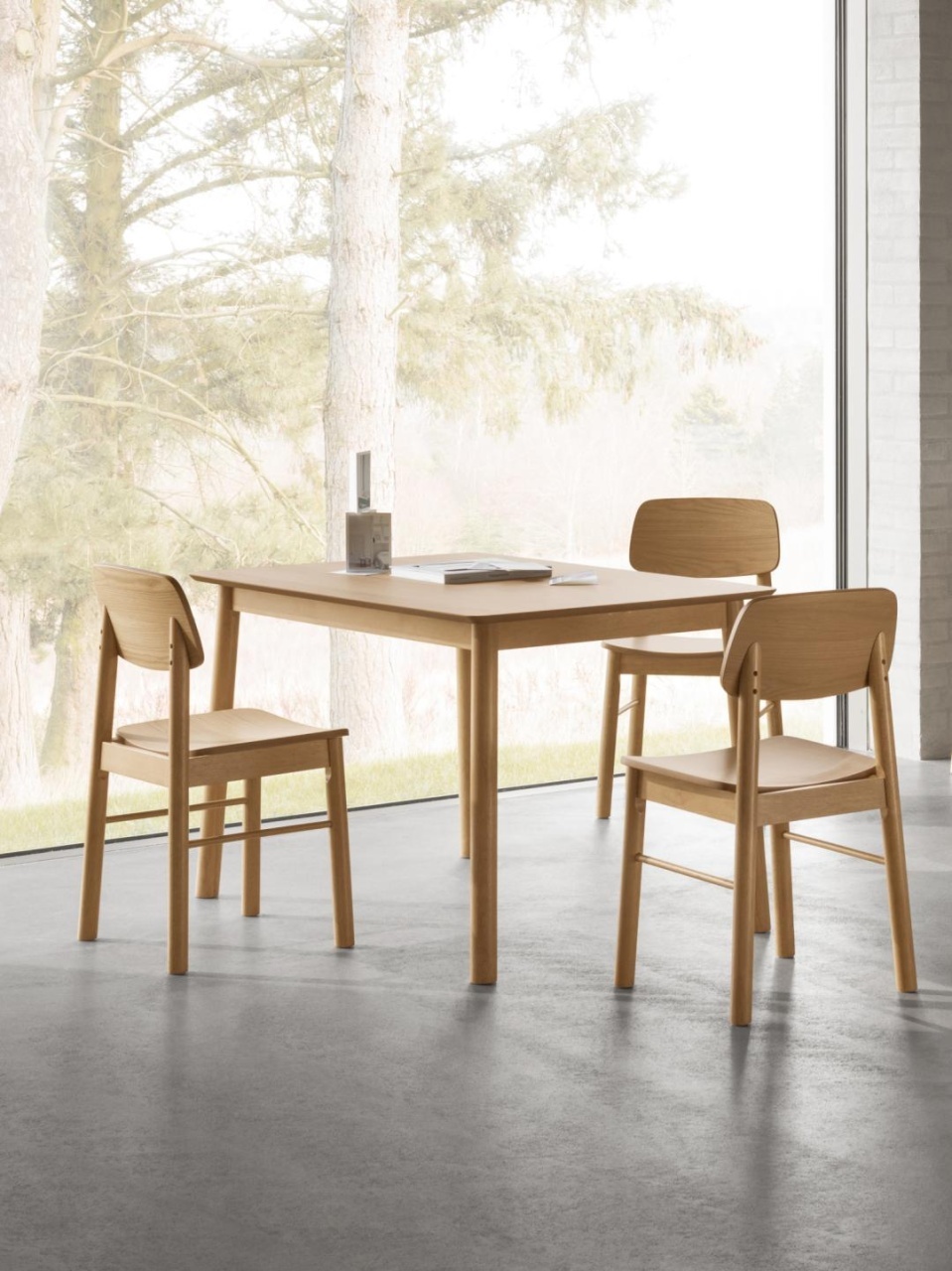 Masa dining Barlow, Natural, 74.8x120x80 cm