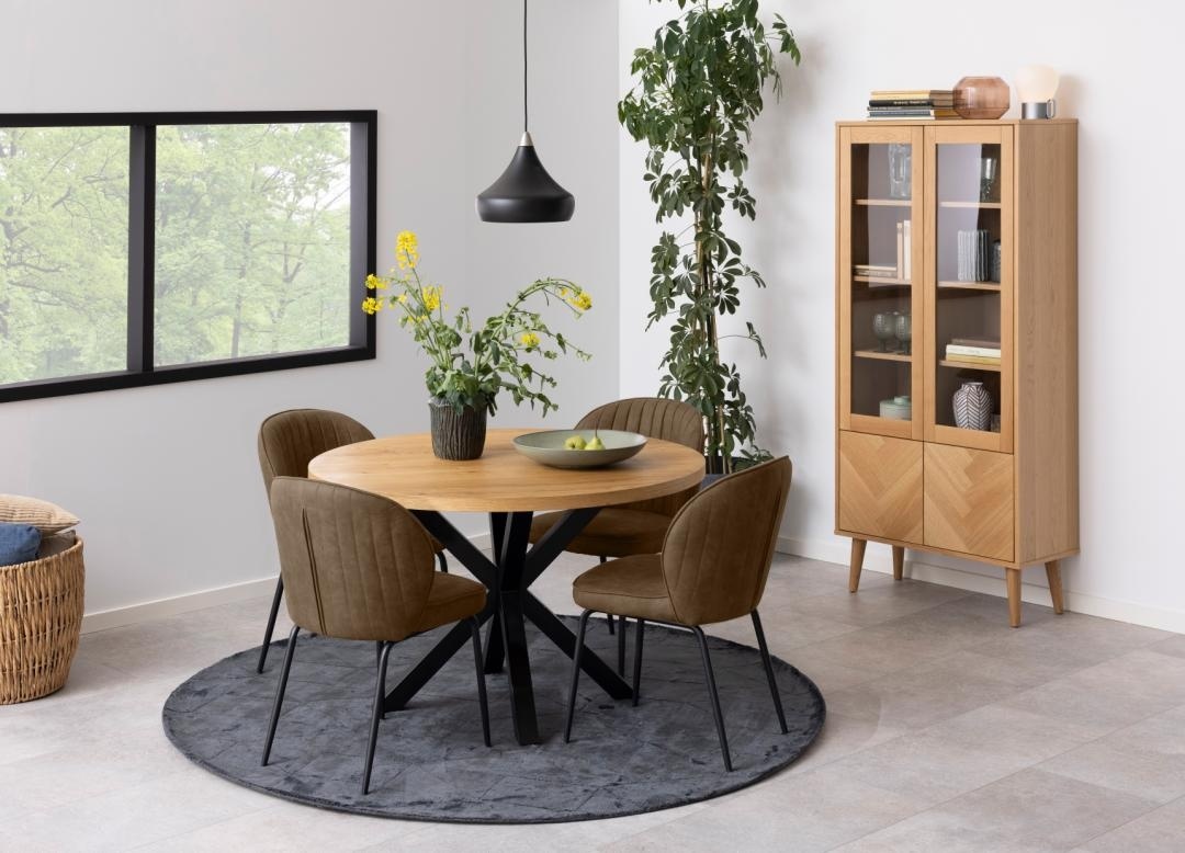 Masa dining Heaven, Natural, 76.4x120x120 cm