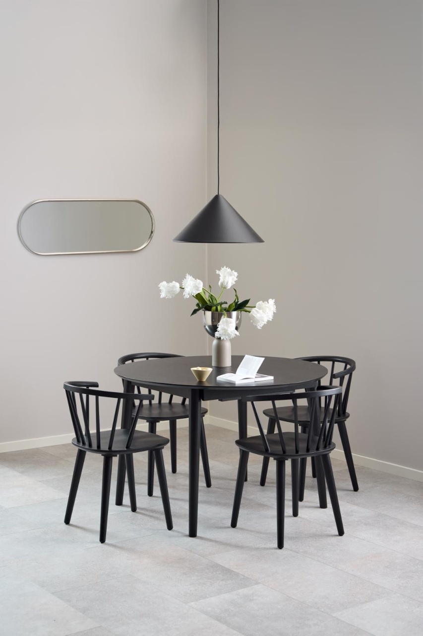Masa dining Montreux, Negru, 75x154x115 cm