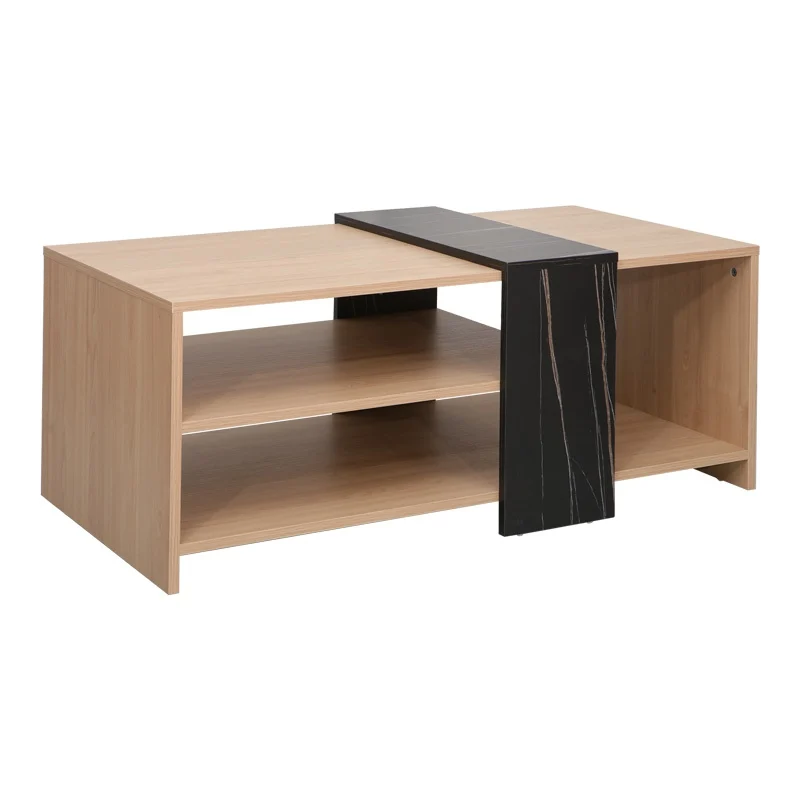 Masuta de cafea Cozeto Negru 100x53x41.5 cm