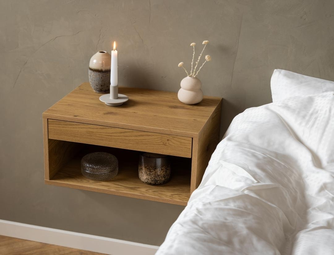 Noptiera Cholet, Natural, 24.5x50x35 cm