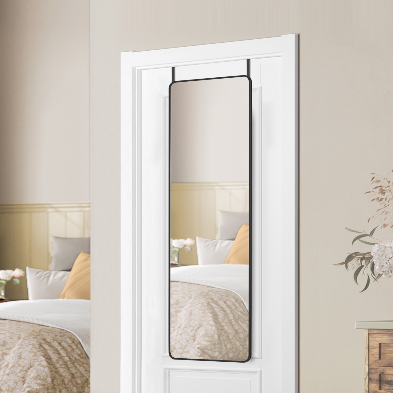 Oglinda de podea Negru Songmics 120x40x1.3 cm