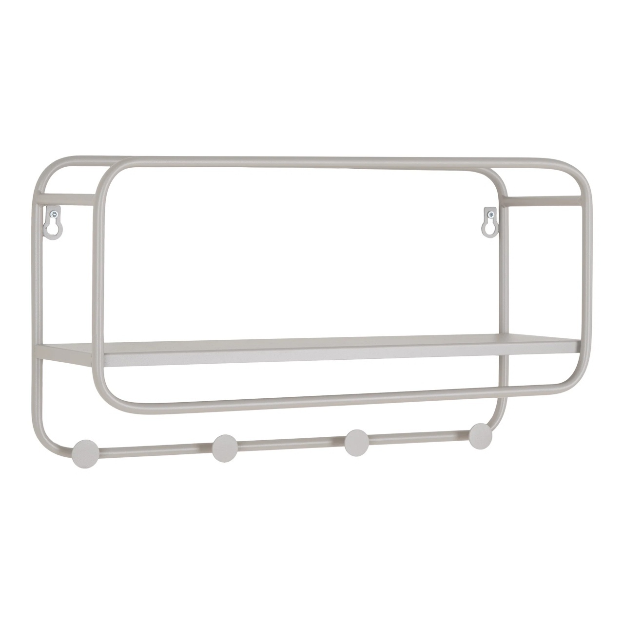 Polita de perete pentru palarii si accesorii Feira, Gri, 15x45x25 cm