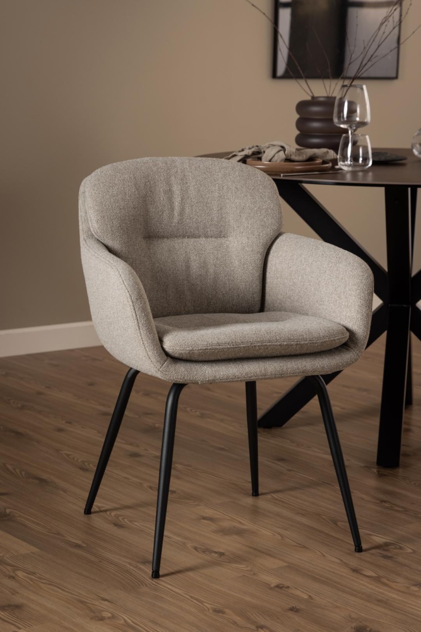Scaun dining Dora, Bej, 84x58x59 cm