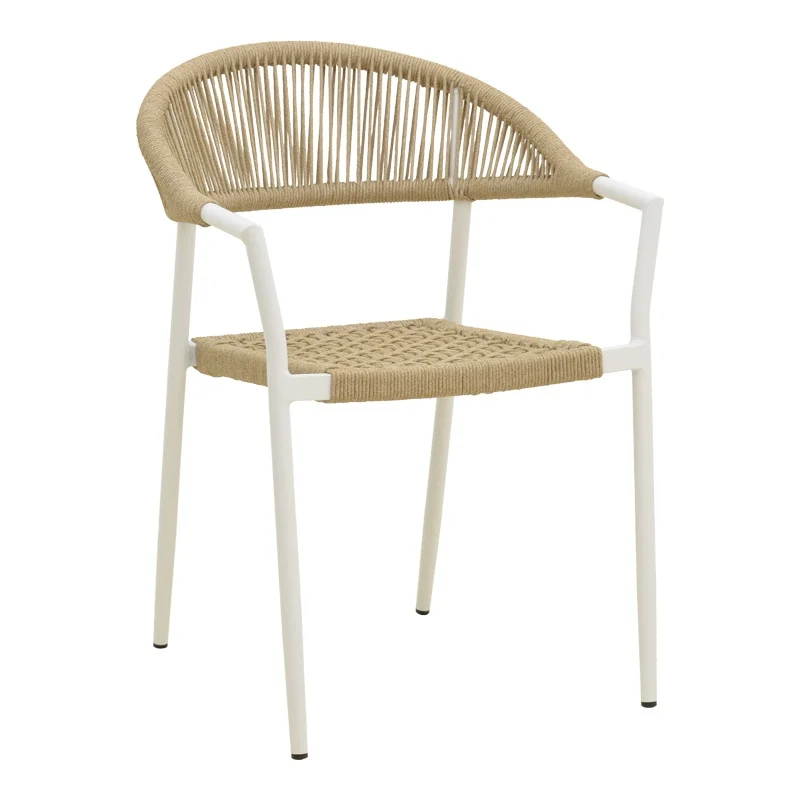 Scaun gradina, Ammos, Alb, 57x61x82 cm