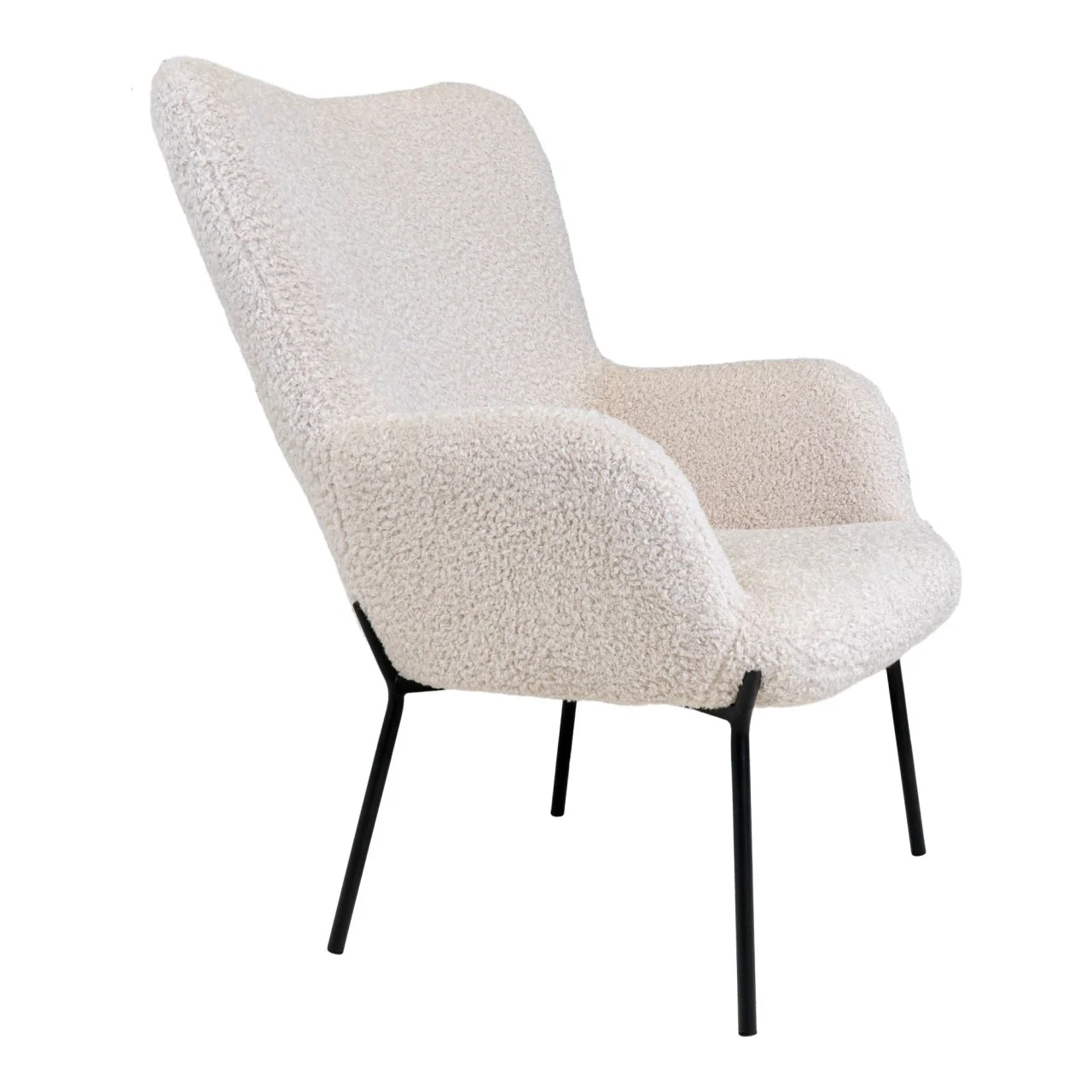 Scaun tapitat Glasgow, Alb, 79x70x98 cm