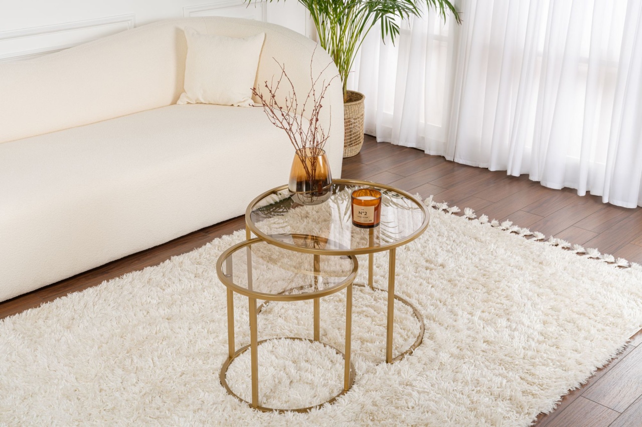 Set masute de cafea Aurum Auriu