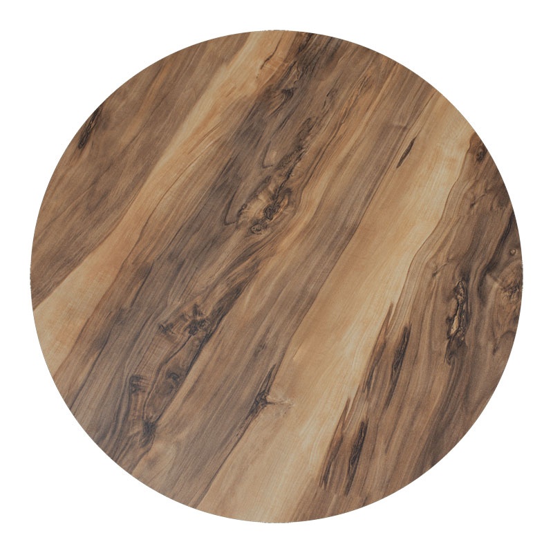 Blat de masa Rotund, Noble, Nuc, 70x70x2.5 cm