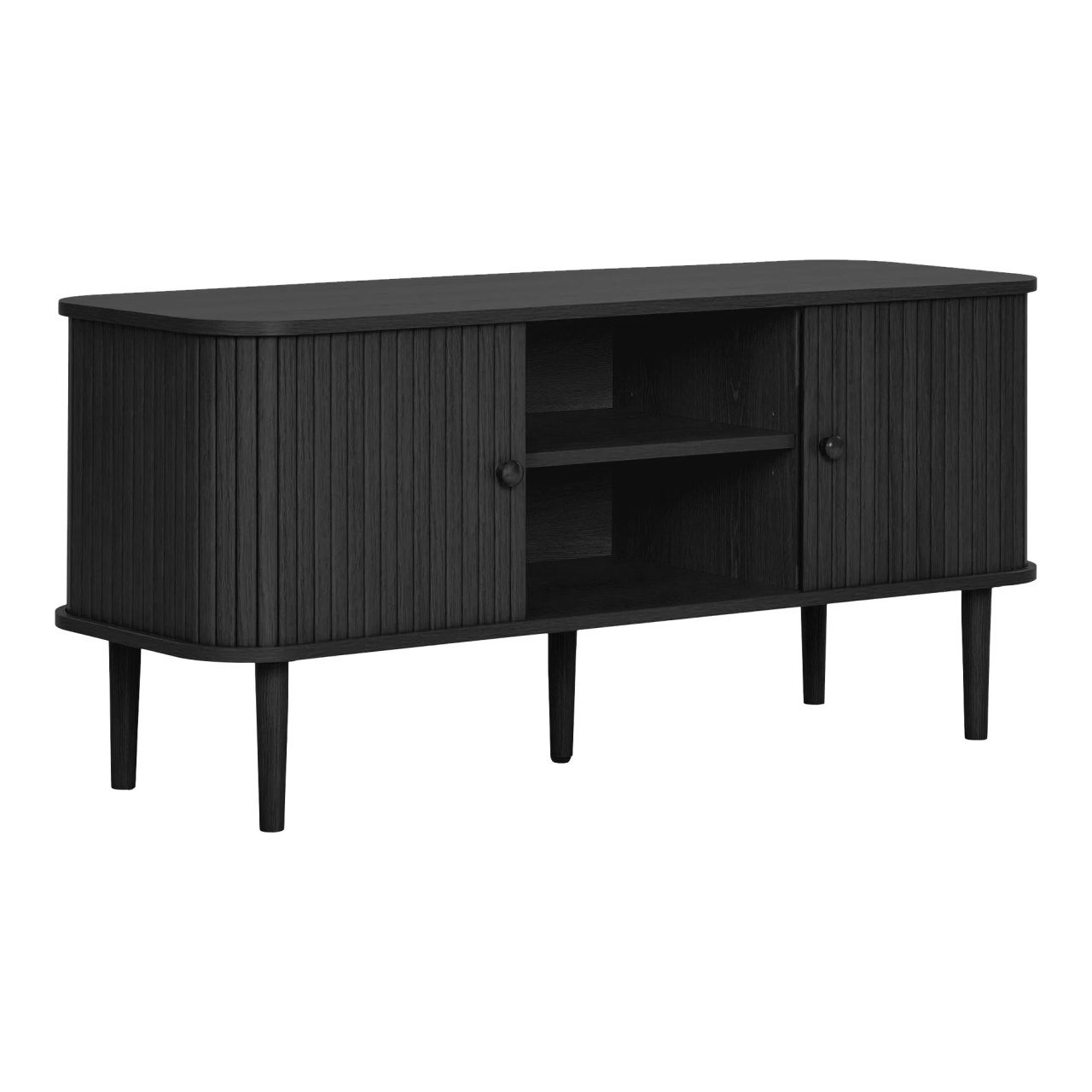 Comoda TV Nikko, Negru, 113x40x52 cm