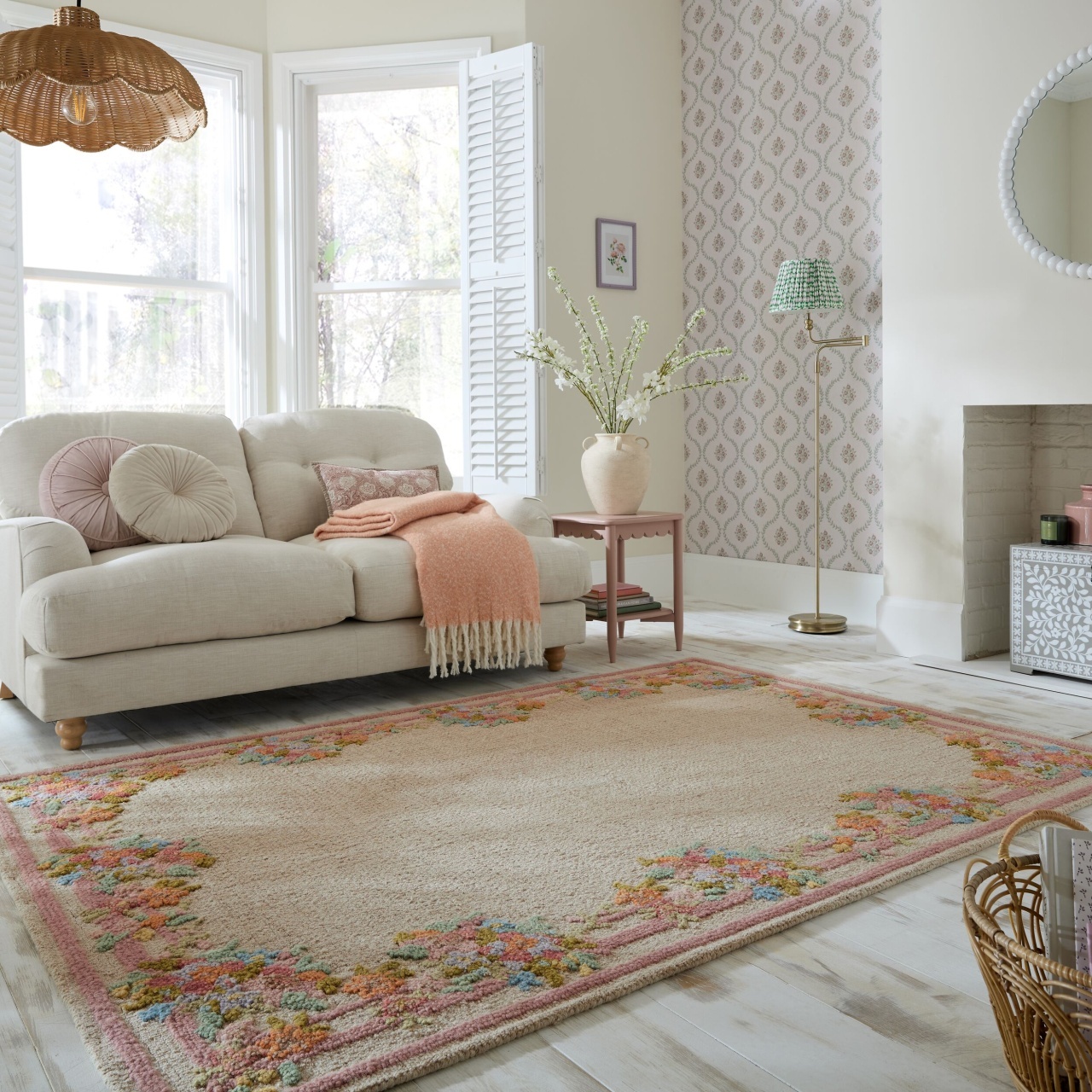 Covor Elise Floral Wool Multicolor 160x230 cm