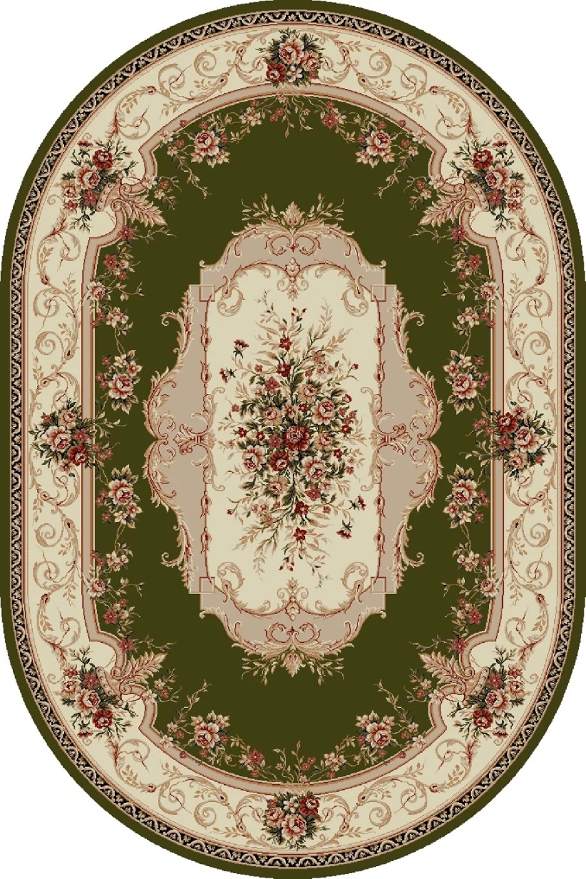 Covor Oval, Lotos, Verde, 150x230 cm, Delta 507