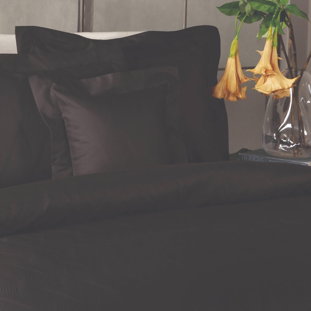 Lenjerie Nocturnal Black King Size (Bumbac Egiptean)
