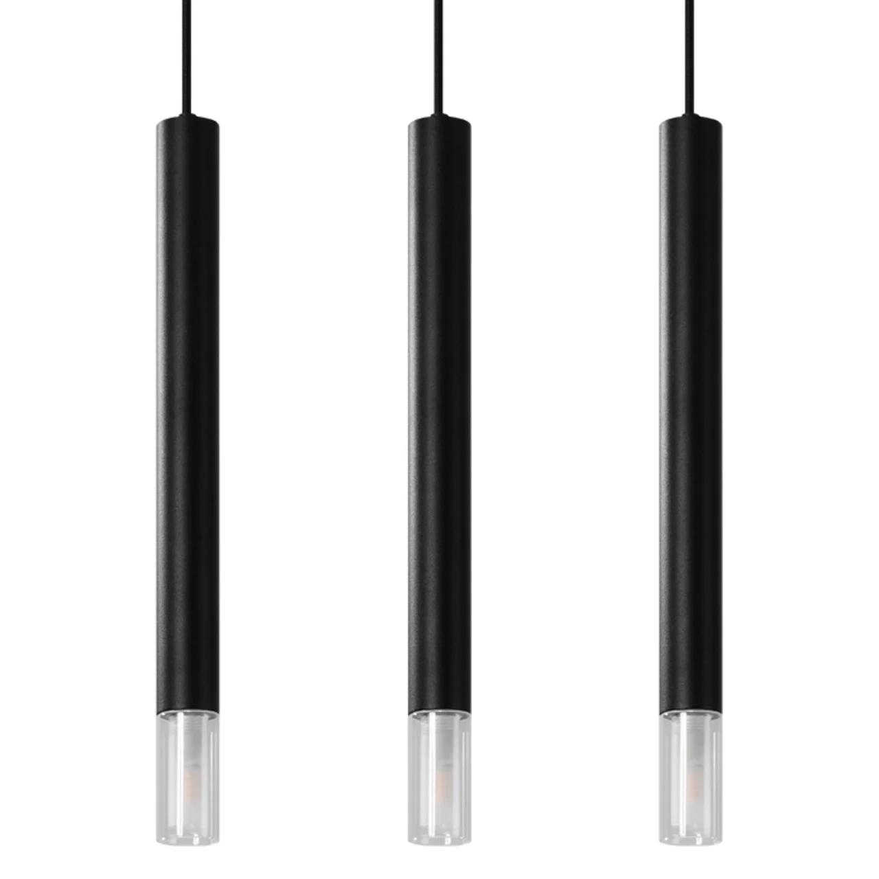 Lustra suspendata Wezyr Negru 45x6x120 cm