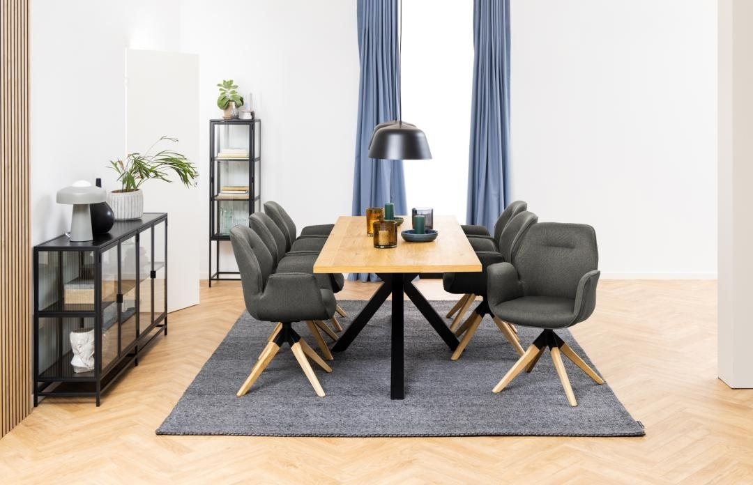 Masa dining Heaven, Natural, 75.5x220x90 cm