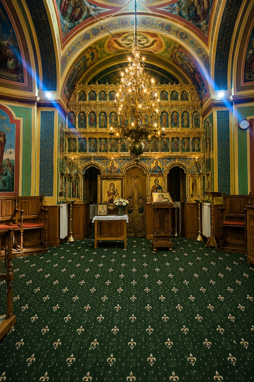 Mocheta biserica, Lotos, Verde, 200x400 cm, Delta 15033