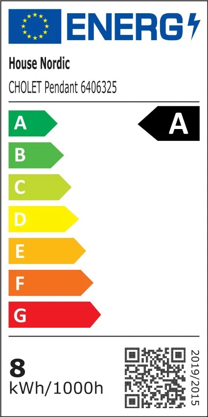 Pendul LED Cholet, Negru, 15x15x120 cm