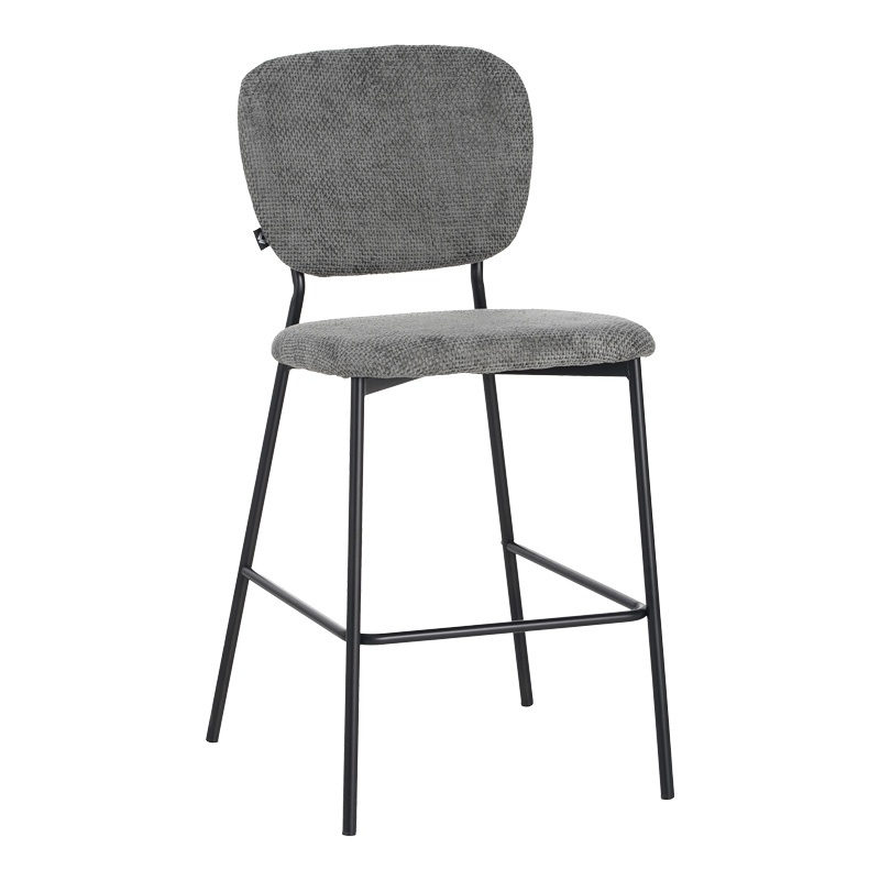 Scaun de bar Cathair, Pako World, Gri, 48x54x100 cm