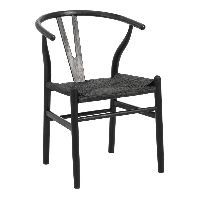 Scaun Wishbone Negru 53.5x57x74 cm