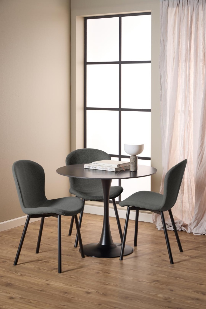 Set 2 piese Scaune dining Esra, Gri, 86x50x58 cm