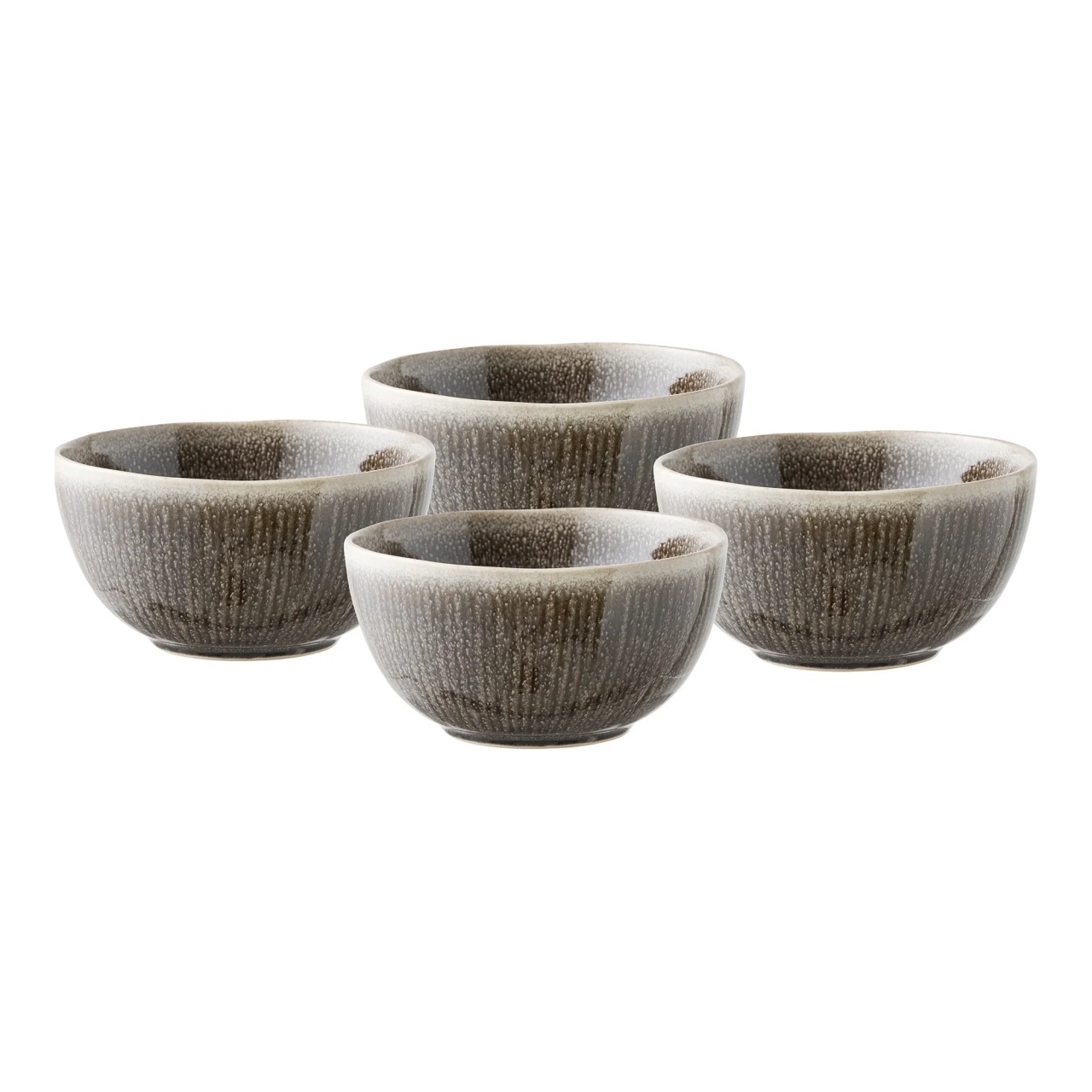 Set 4 piese Bol Viola, Gri, 14.5x14.5x7.5 cm