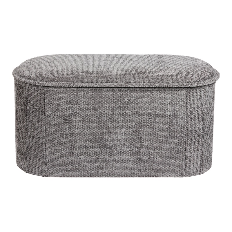 Taburet cu depozitare, Trebia, Pako, Gri 76x38x38 cm