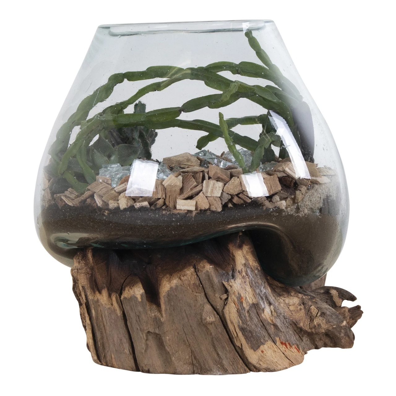 Vaza sculptata decorativa Waterdrop, Natural, 20x18x20 cm