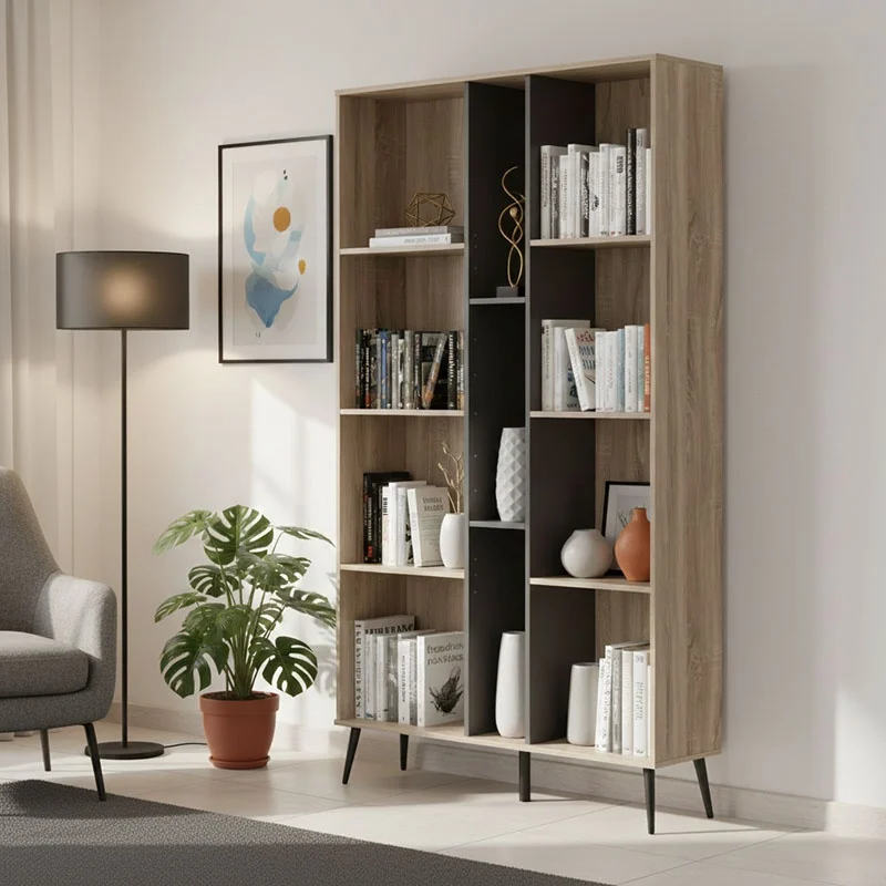 Biblioteca Boho, Zezan, Sonoma, 114x30x200.5 cm