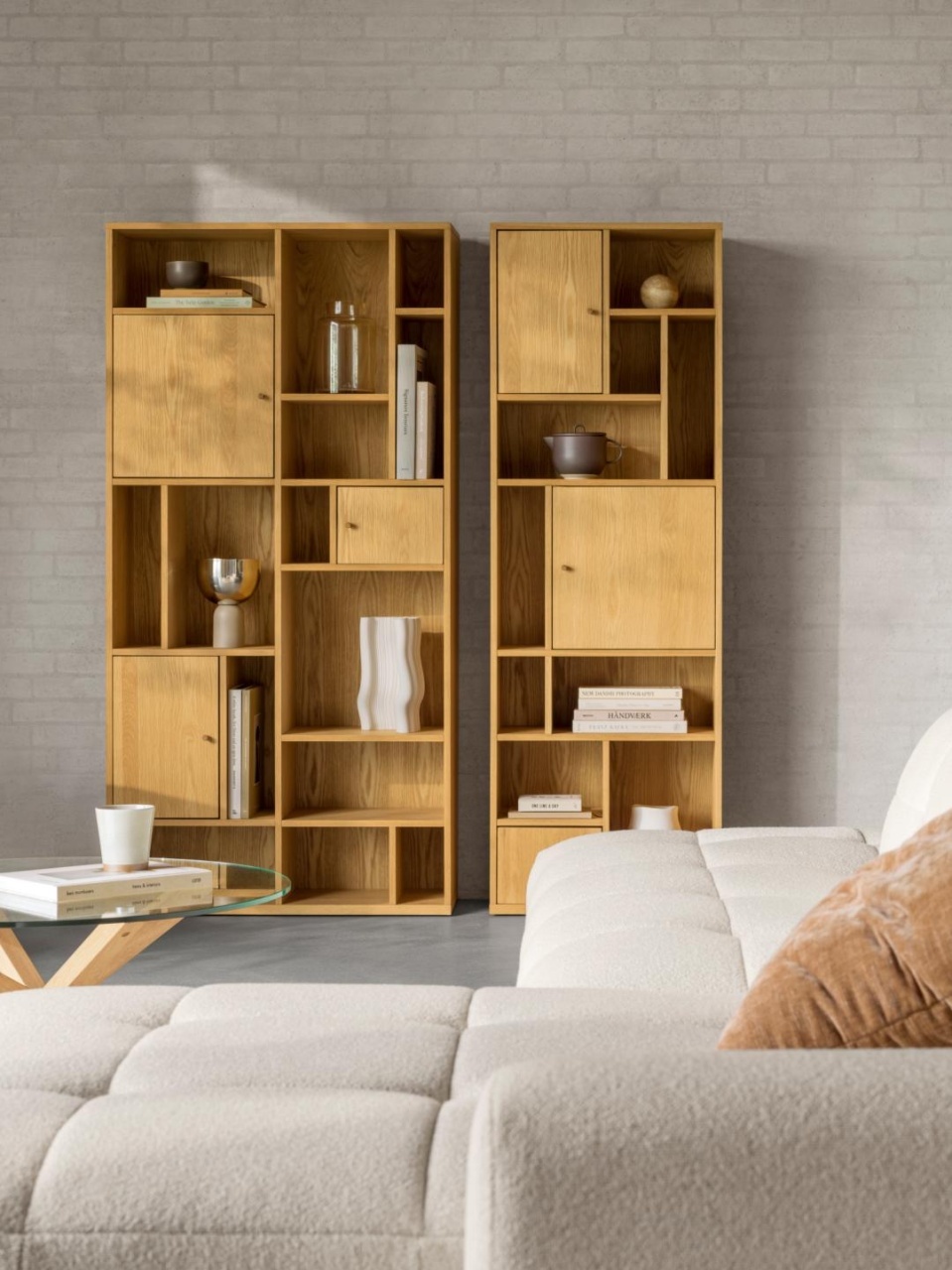 Biblioteca Rangoon, Natural, 180x90x30 cm