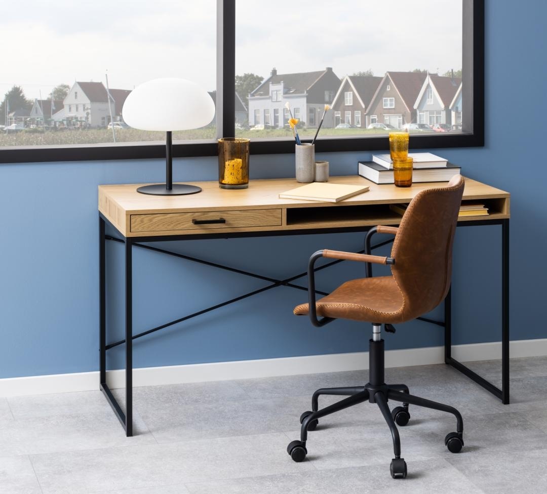 Birou Seaford, Natural, 76x140x58 cm