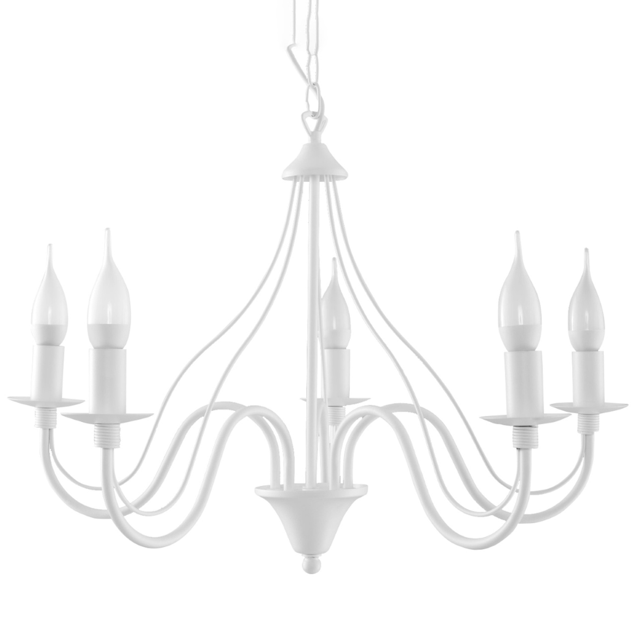 Candelabru 5 Minerwa Alb 60x60x80 cm