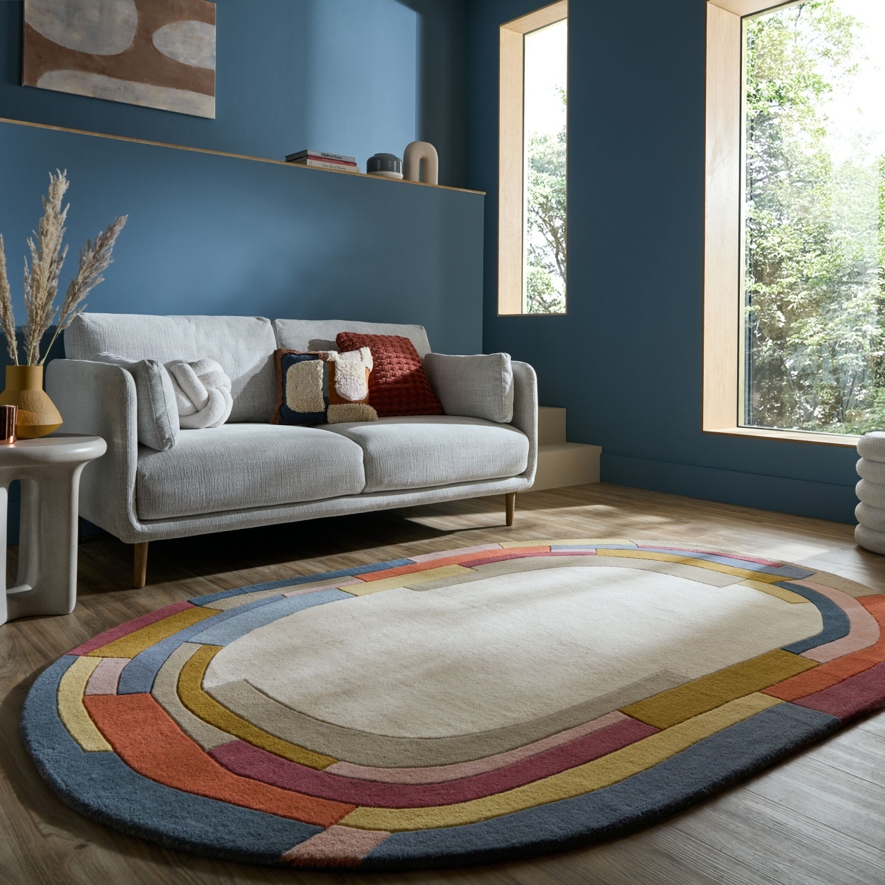 Covor oval Emryc Wool Multicolor 200x290 cm