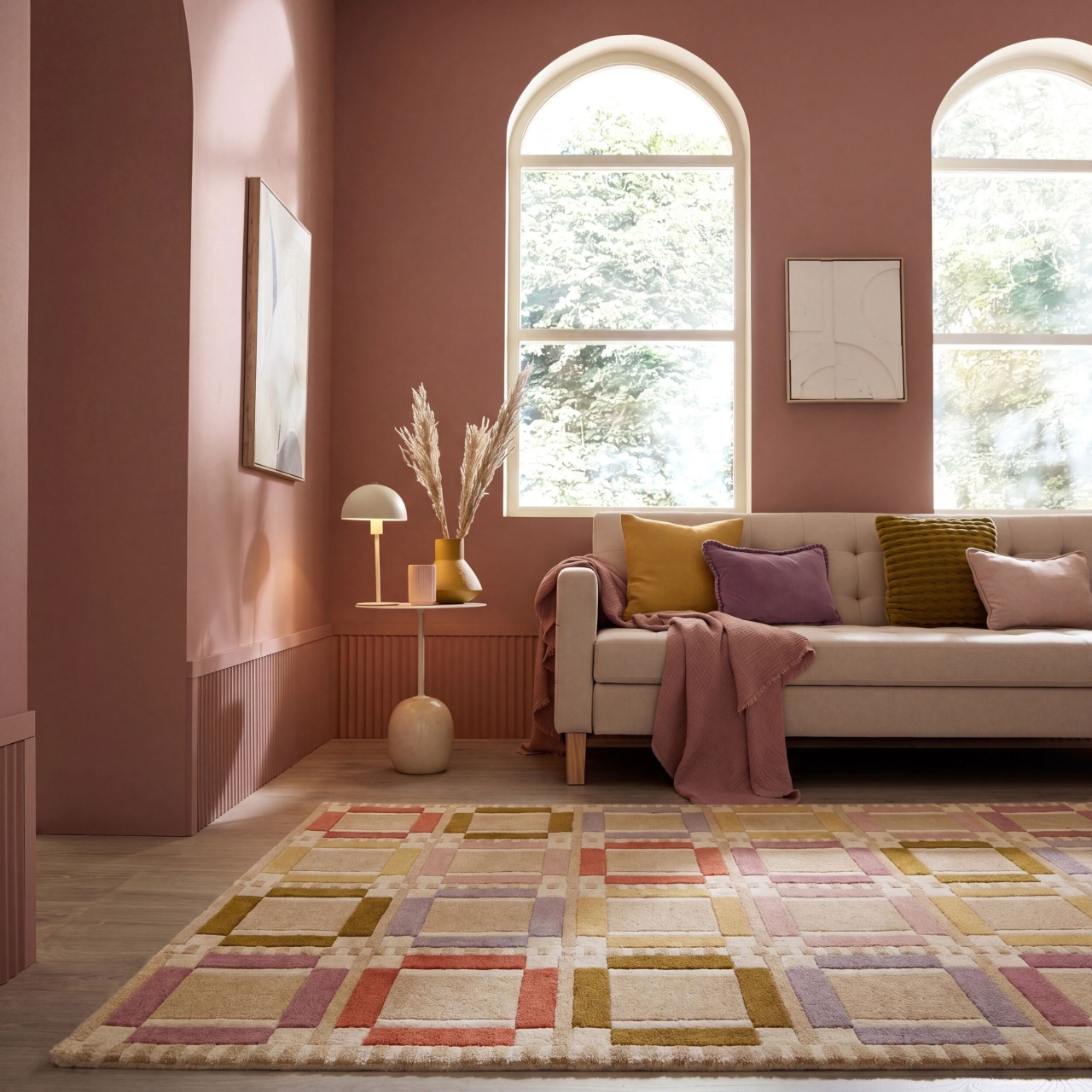 Covor Quadro Wool Pastel 200x290 cm