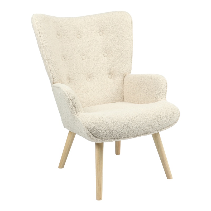 Fotoliu Fluffy Pako World Crem 75x69x96 cm